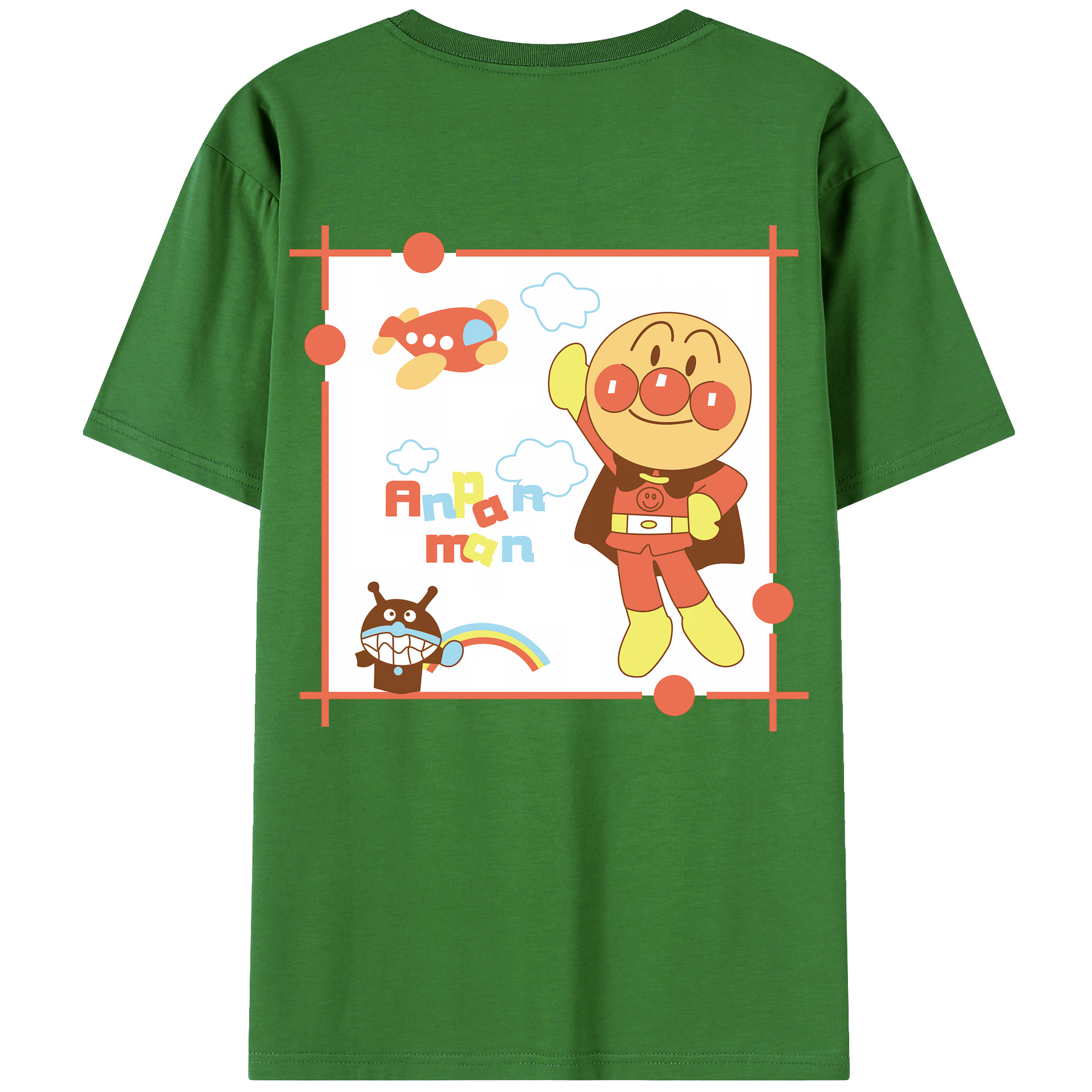 （画像用） アンパンマン Anpanman レディース半袖Tシャツ(バックプリント)
